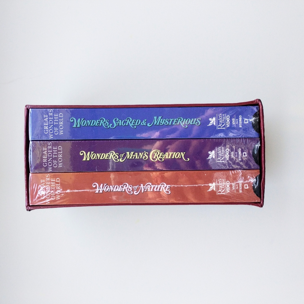 NEW Sealed Reader's Digest Great Wonders of the World 3 VHS Set